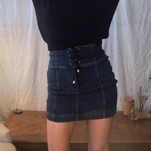 Free People Lace Up Skirt